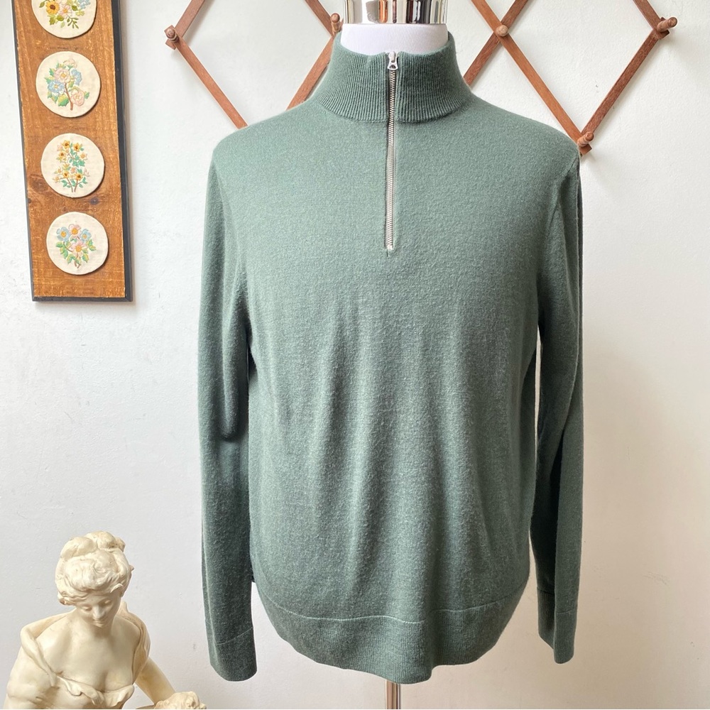 J Crew Merino Wool Quarter Zip Sweater